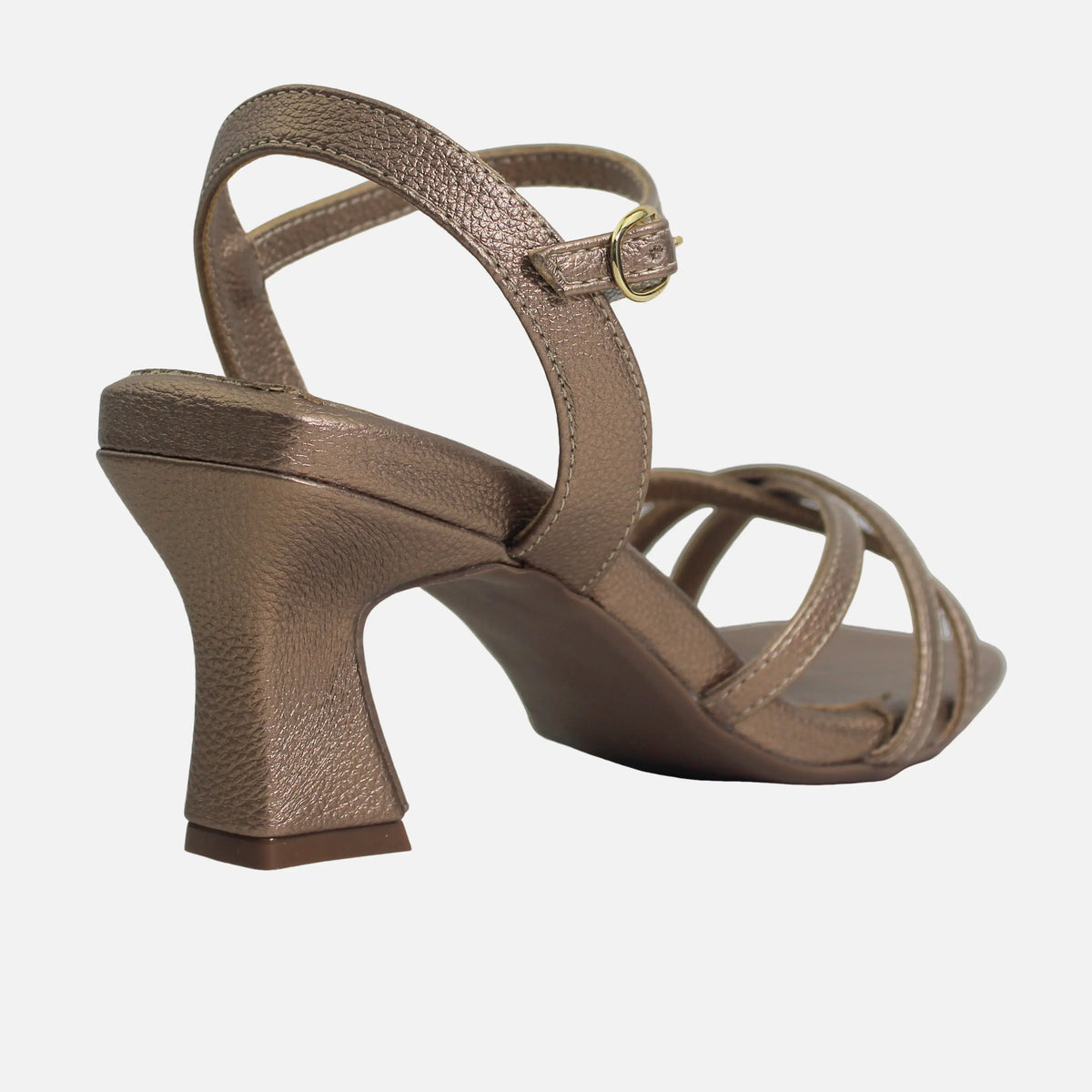 Sandalia tacon ambar de sintético para mujer - Bronce