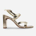 Sandalia tacon lurex de sintético para mujer - Oro