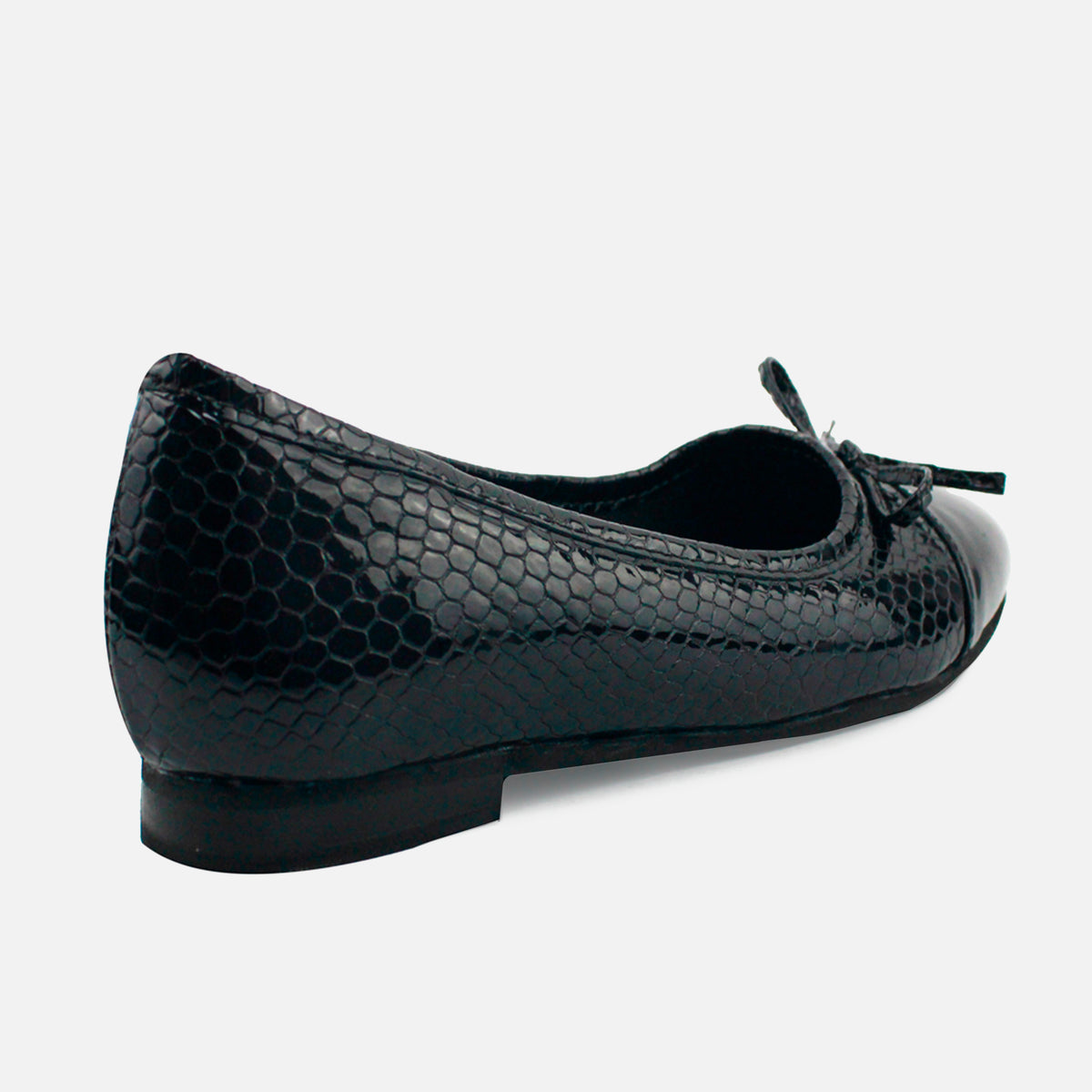 Baleta plana tatiana de charol para mujer - Negro
