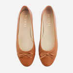 Baleta plana tatiana de cuero para mujer - Miel