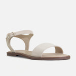 Sandalia plana laeticia de sintético para mujer - Beige
