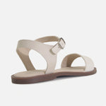 Sandalia plana laeticia de sintético para mujer - Beige