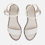 Sandalia plana laeticia de sintético para mujer - Beige