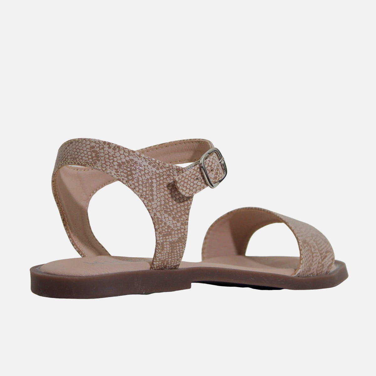 Sandalia plana laeticia de sintético para mujer - Beige