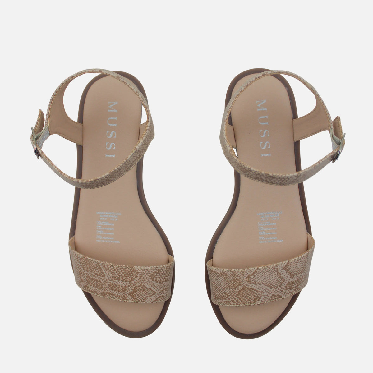 Sandalia plana laeticia de sintético para mujer - Beige