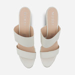 Sandalia plataforma meredith de cuero para mujer - Blanco