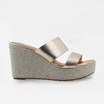 Sandalia plataforma meredith de sintético para mujer - Oro