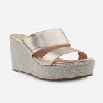 Sandalia plataforma meredith de sintético para mujer - Oro