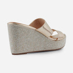 Sandalia plataforma meredith de sintético para mujer - Oro