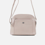 Bolso manos libres luna de cuero para mujer - Nude