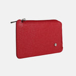 Tarjetero raffaella de cuero para mujer - Rojo