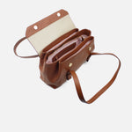 Cartera savia de cuero para mujer - Miel