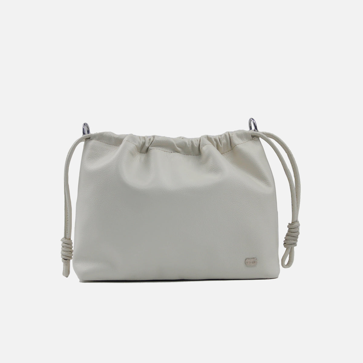 Cartera fiorella de cuero para mujer - Hueso
