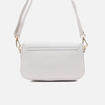 Bolso de mano margarita de cuero para mujer - Hueso