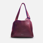 Bolso manos libres paulette de cuero para mujer - Vino