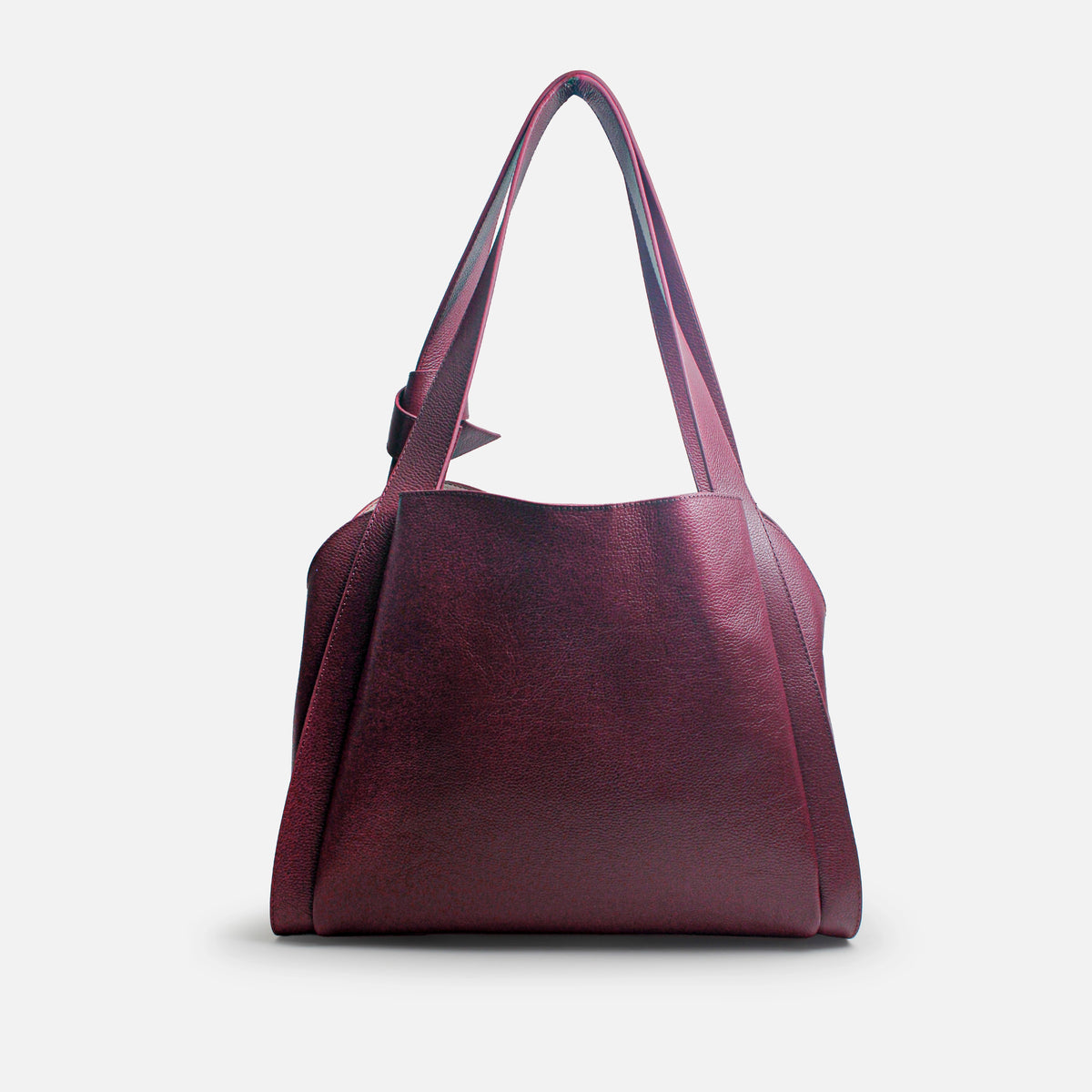 Bolso manos libres paulette de cuero para mujer - Vino