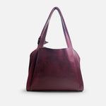Bolso manos libres paulette de cuero para mujer - Vino