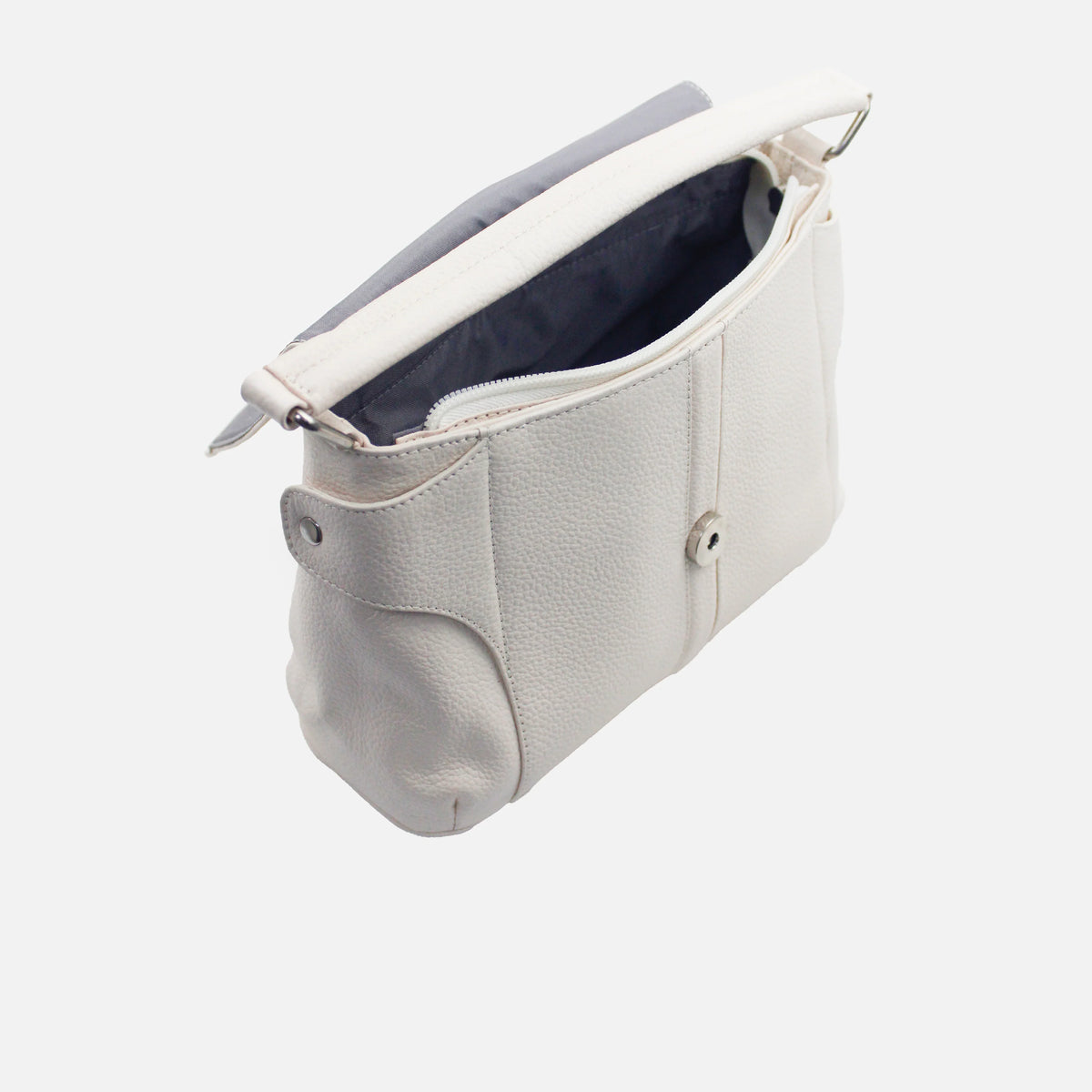 Bolso manos libres mariana de cuero para mujer - Hueso
