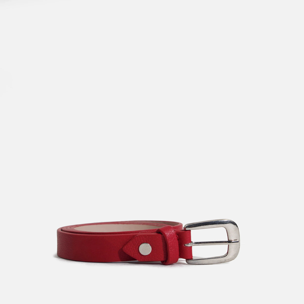 Correa martina de cuero para mujer - Rojo