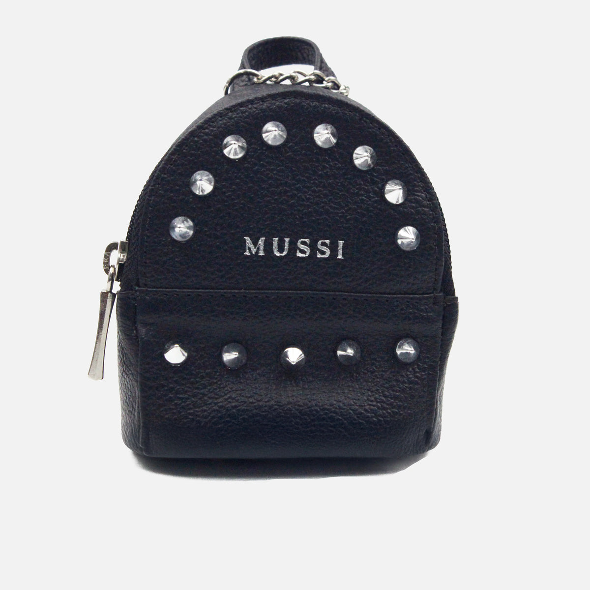 Llavero marena de cuero para mujer - Negro