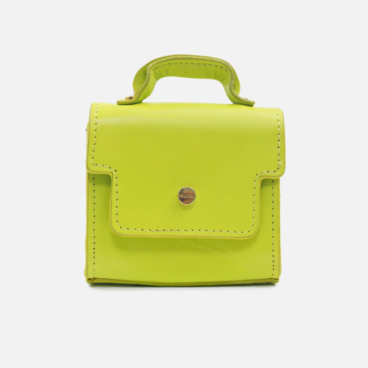 Monedero samara de cuero para mujer - Amarillo