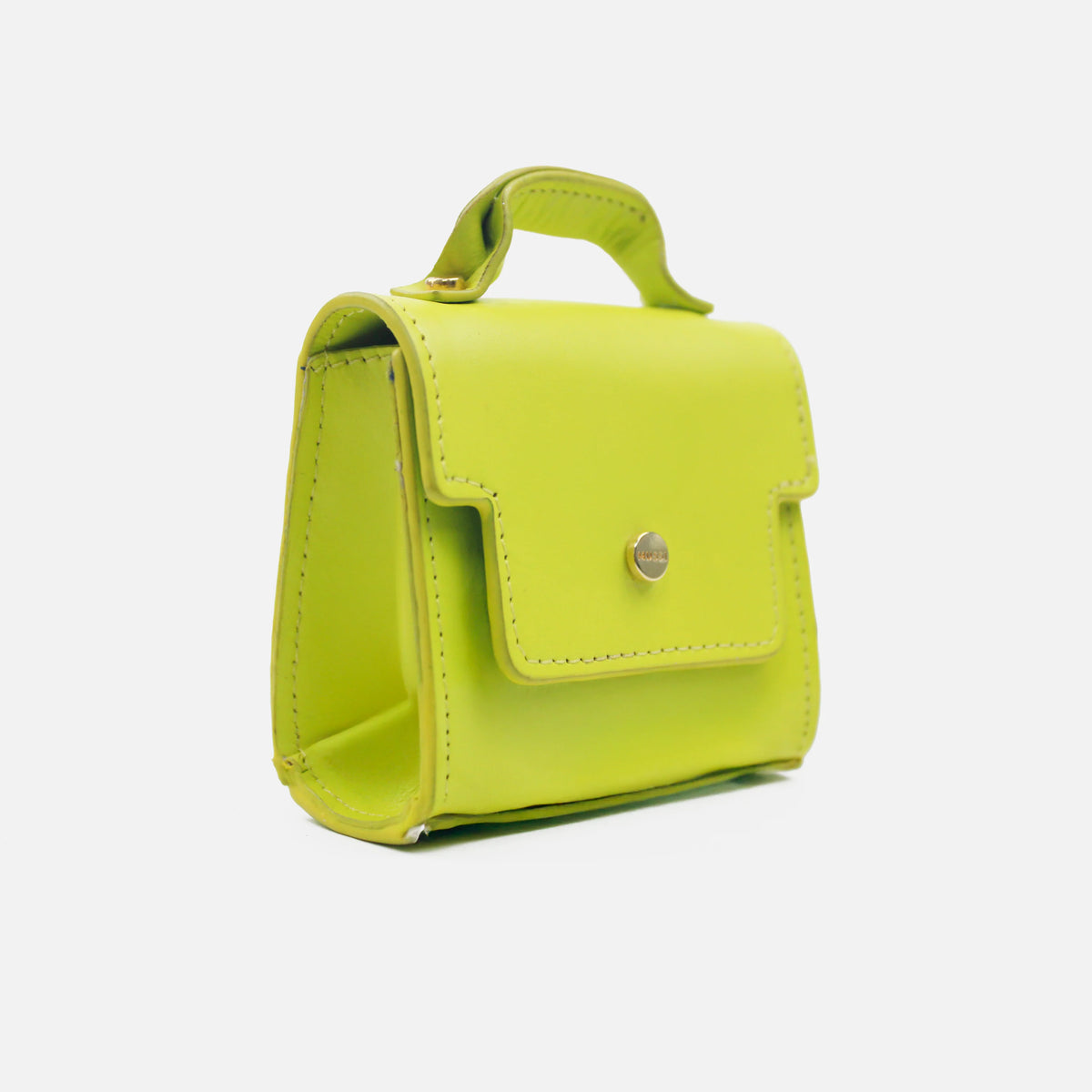 Monedero samara de cuero para mujer - Amarillo