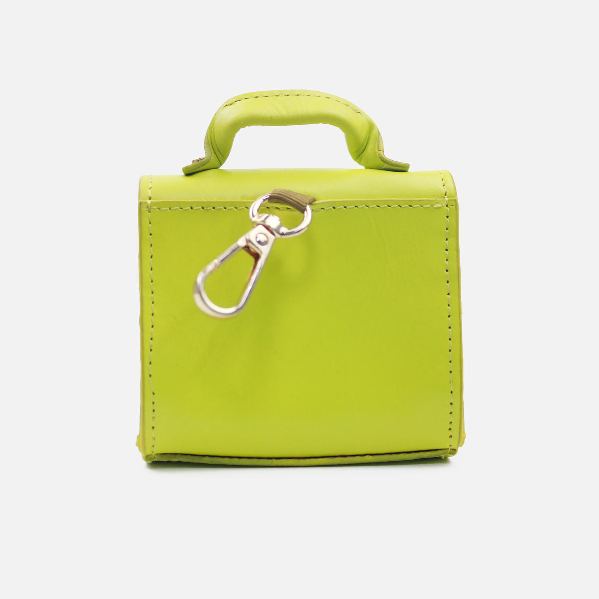 Monedero samara de cuero para mujer - Amarillo