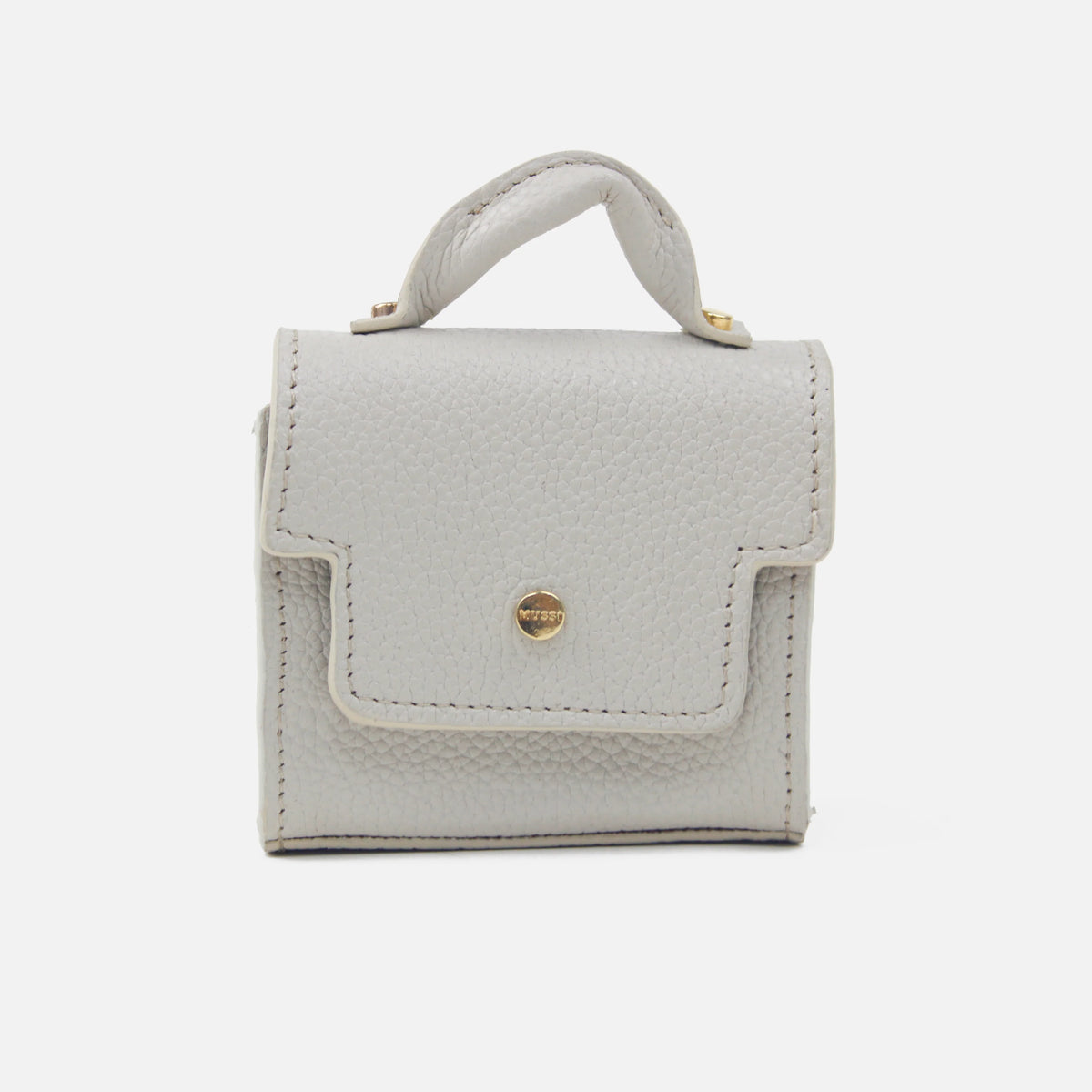 Monedero samara de cuero para mujer - Hueso