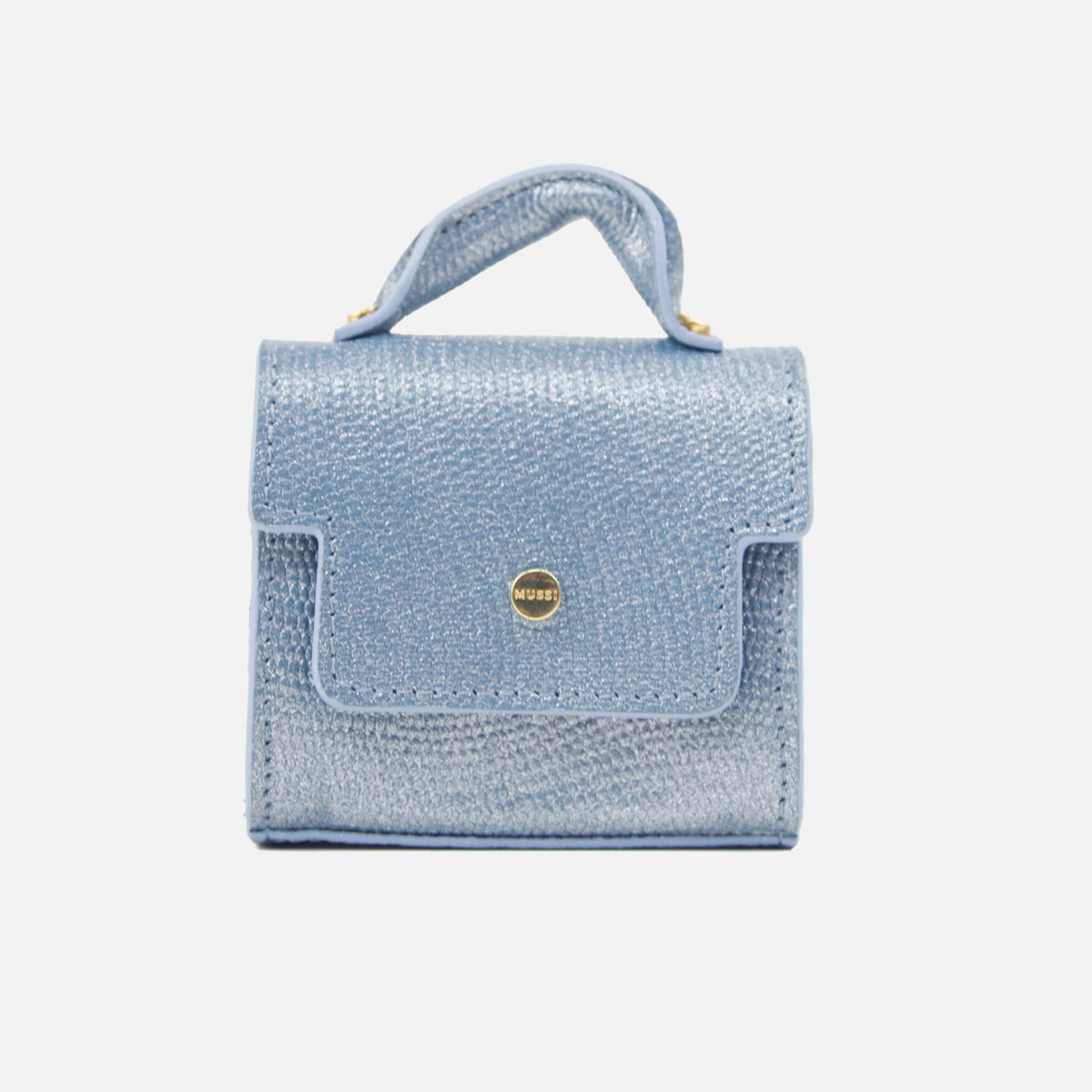 Monedero samara de cuero para mujer - Plateado