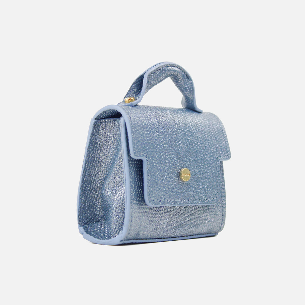 Monedero samara de cuero para mujer - Plateado