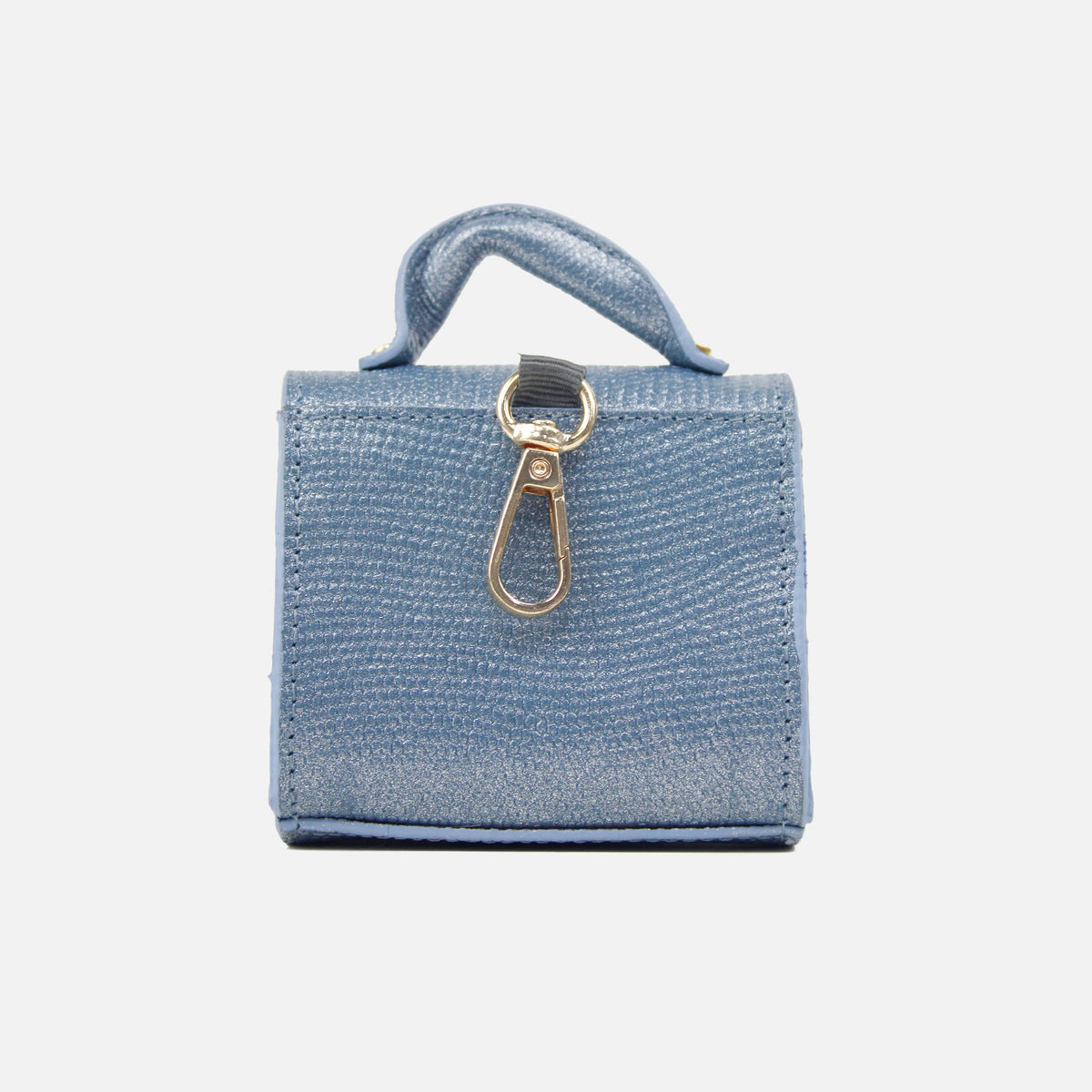 Monedero samara de cuero para mujer - Plateado