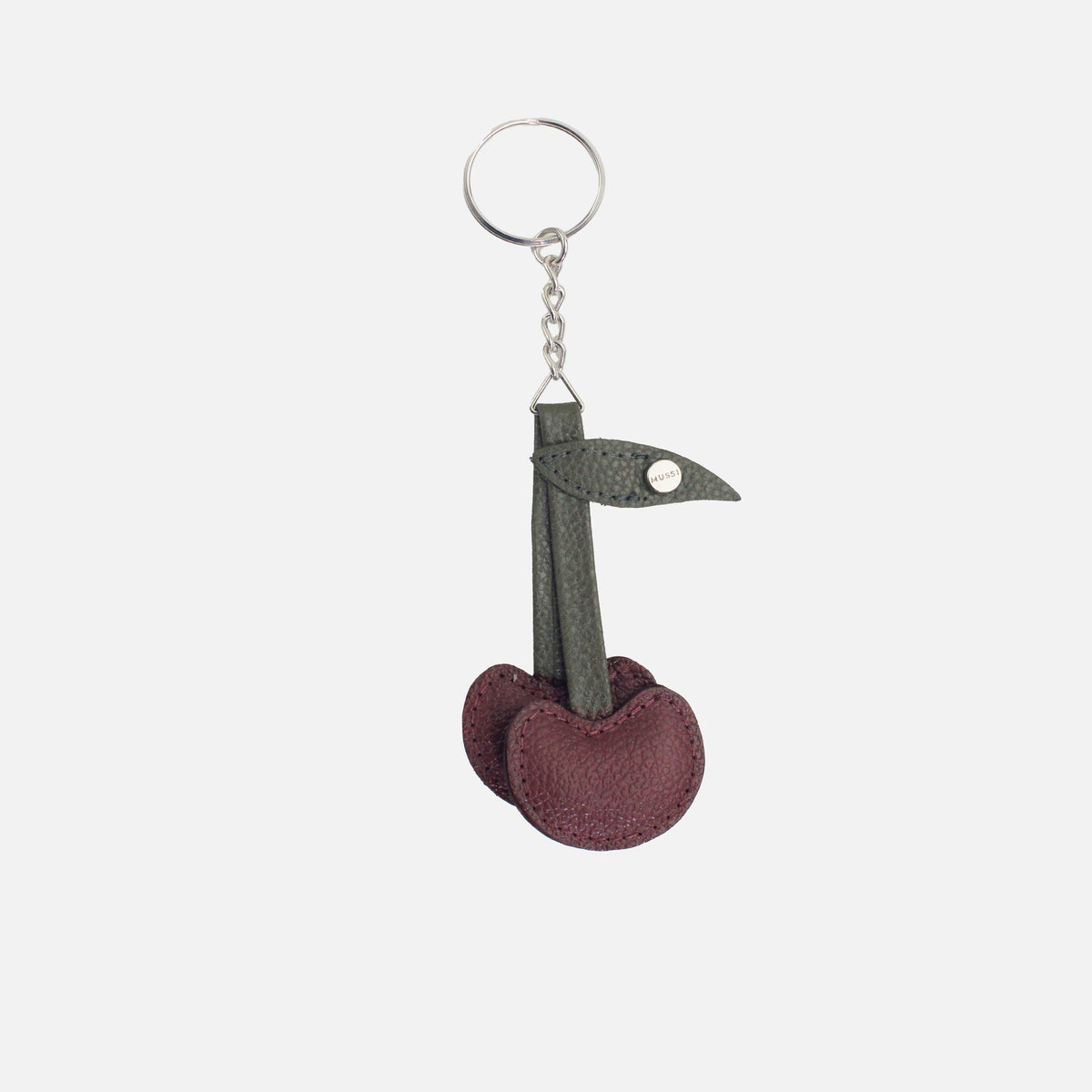 Llavero Cereza de cuero para mujer - Rojo