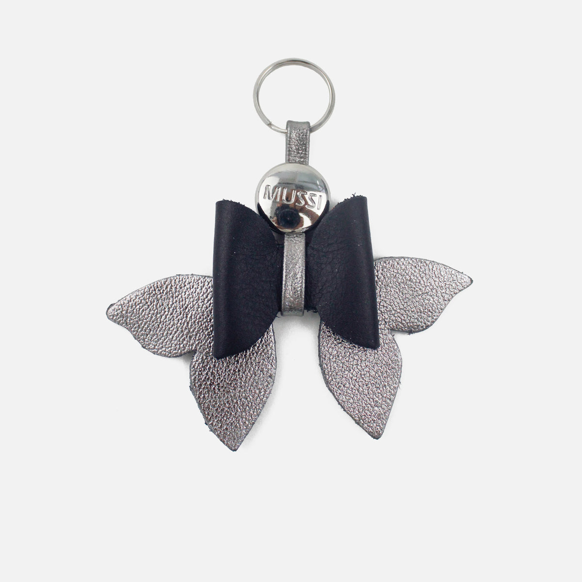 Llavero jena de cuero para mujer - Plateado