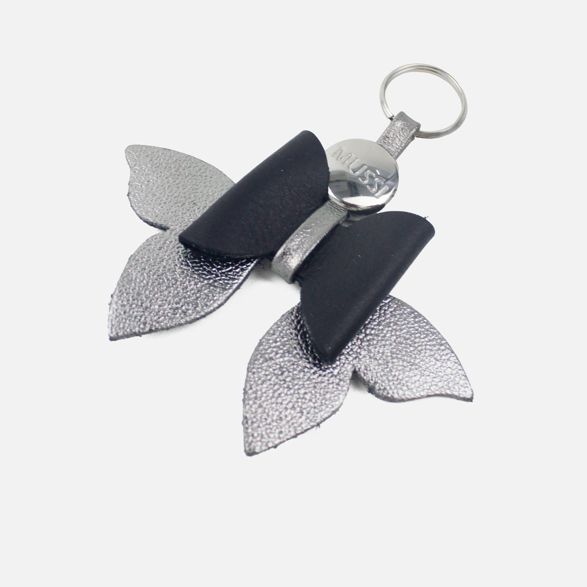 Llavero jena de cuero para mujer - Plateado