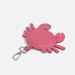 Llavero stacie de cuero para mujer - Fucsia