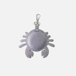 Llavero stacie de cuero para mujer - Plateado