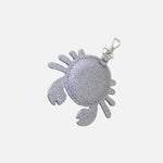 Llavero stacie de cuero para mujer - Plateado