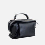 Bolso manos libres emily de cuero para mujer - Negro