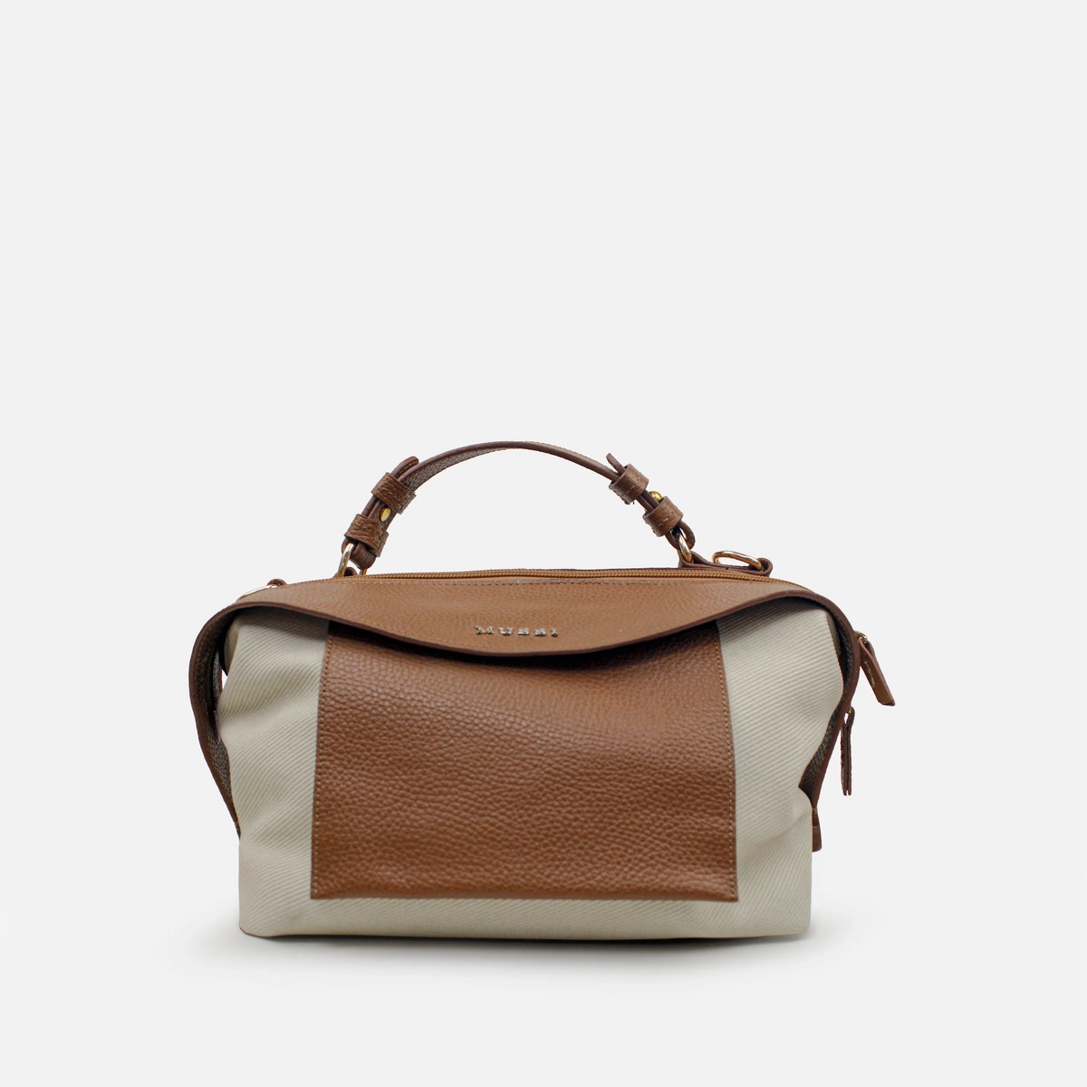 Bolso manos libres emily de cuero para mujer - Miel