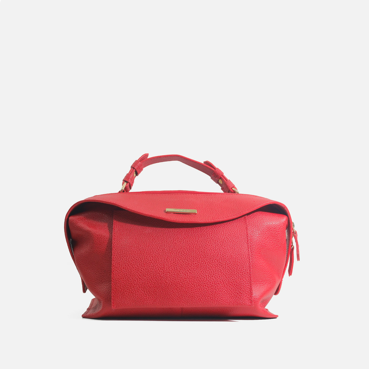 Bolso manos libres emily de cuero para mujer - Rojo