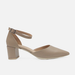 Tacones patrizia de cuero para mujer - Taupe