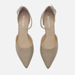 Tacones patrizia de cuero para mujer - Taupe