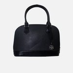 Cartera samara de cuero para mujer - Negro