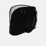 Cartera samara de cuero para mujer - Negro