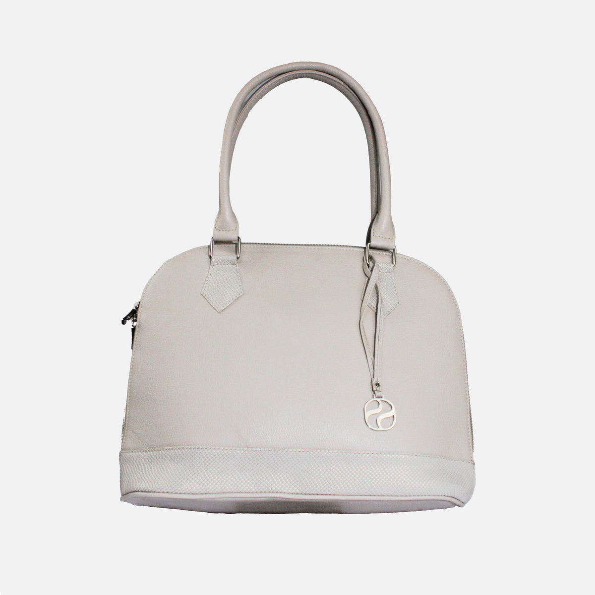 Cartera samara de cuero para mujer - Hueso