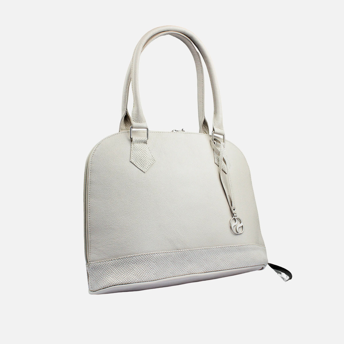 Cartera samara de cuero para mujer - Hueso