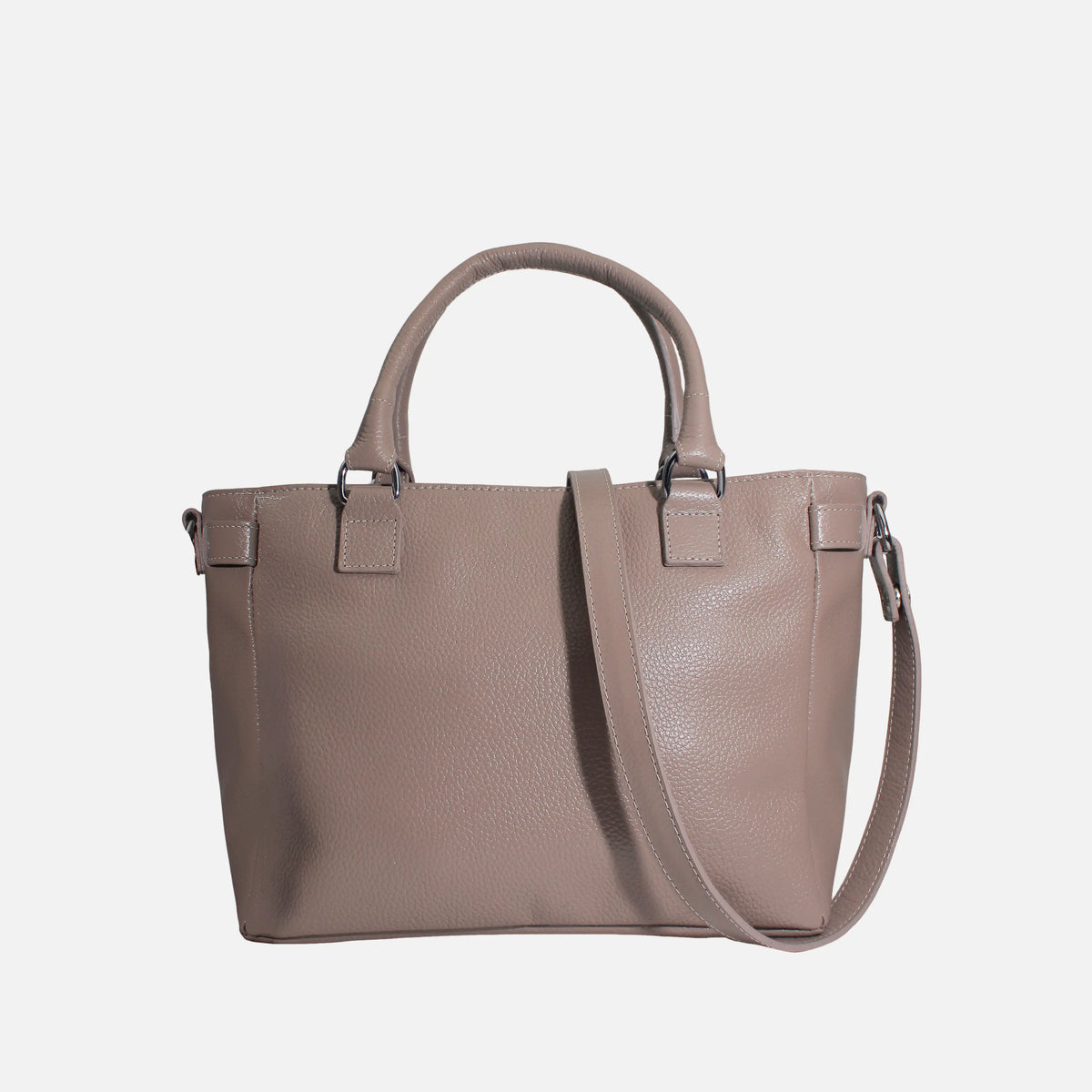 Cartera solya de cuero para mujer - Taupe