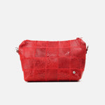 Bolso manos libres leia de cuero para mujer - Rojo