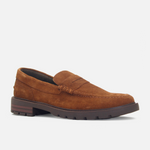 Mocasin plano stiven de cuero para hombre - Miel