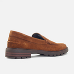 Mocasin plano stiven de cuero para hombre - Miel